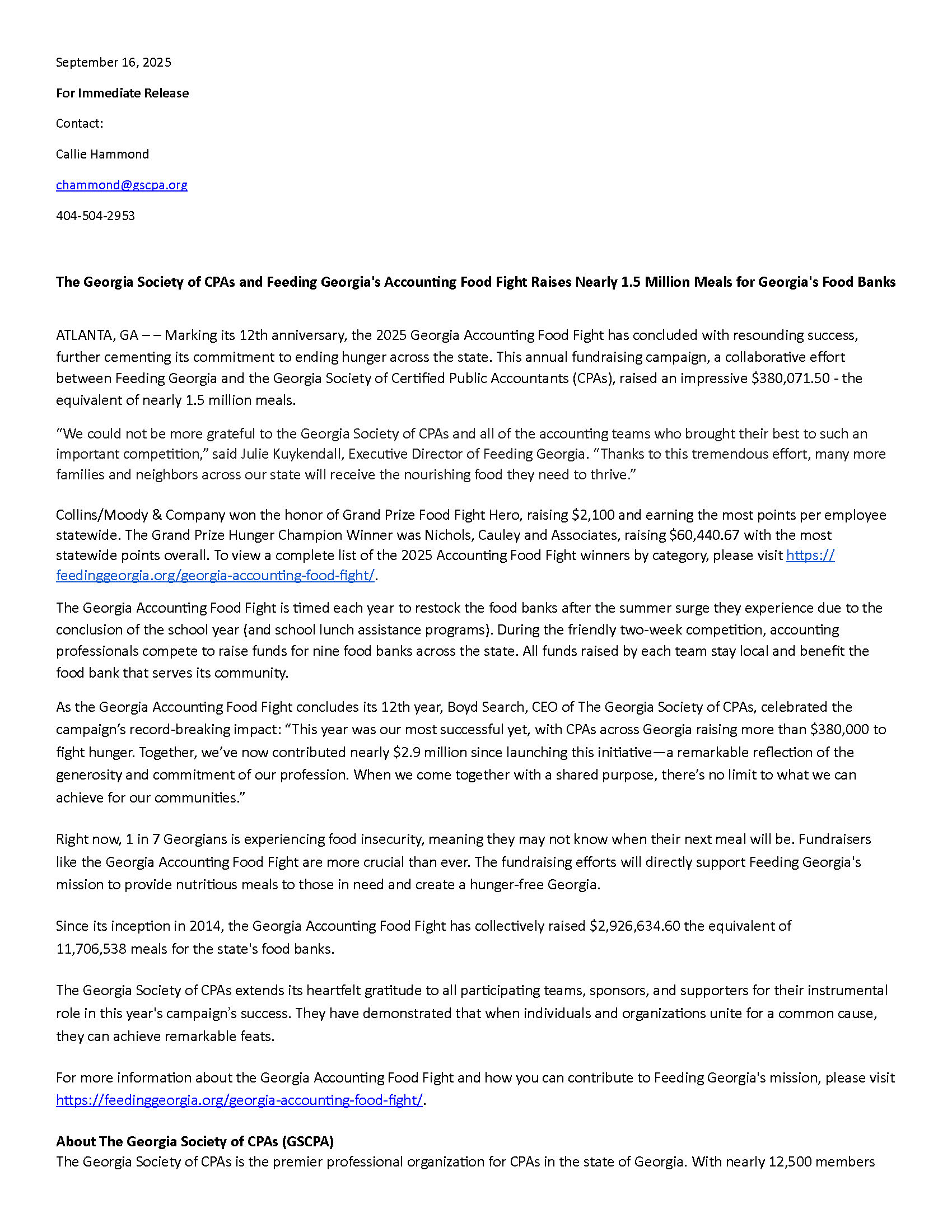 12th Annual GAFF Results Press Release - 2025_Page_1 Office of the Attorney General of the State of Georgia logo
